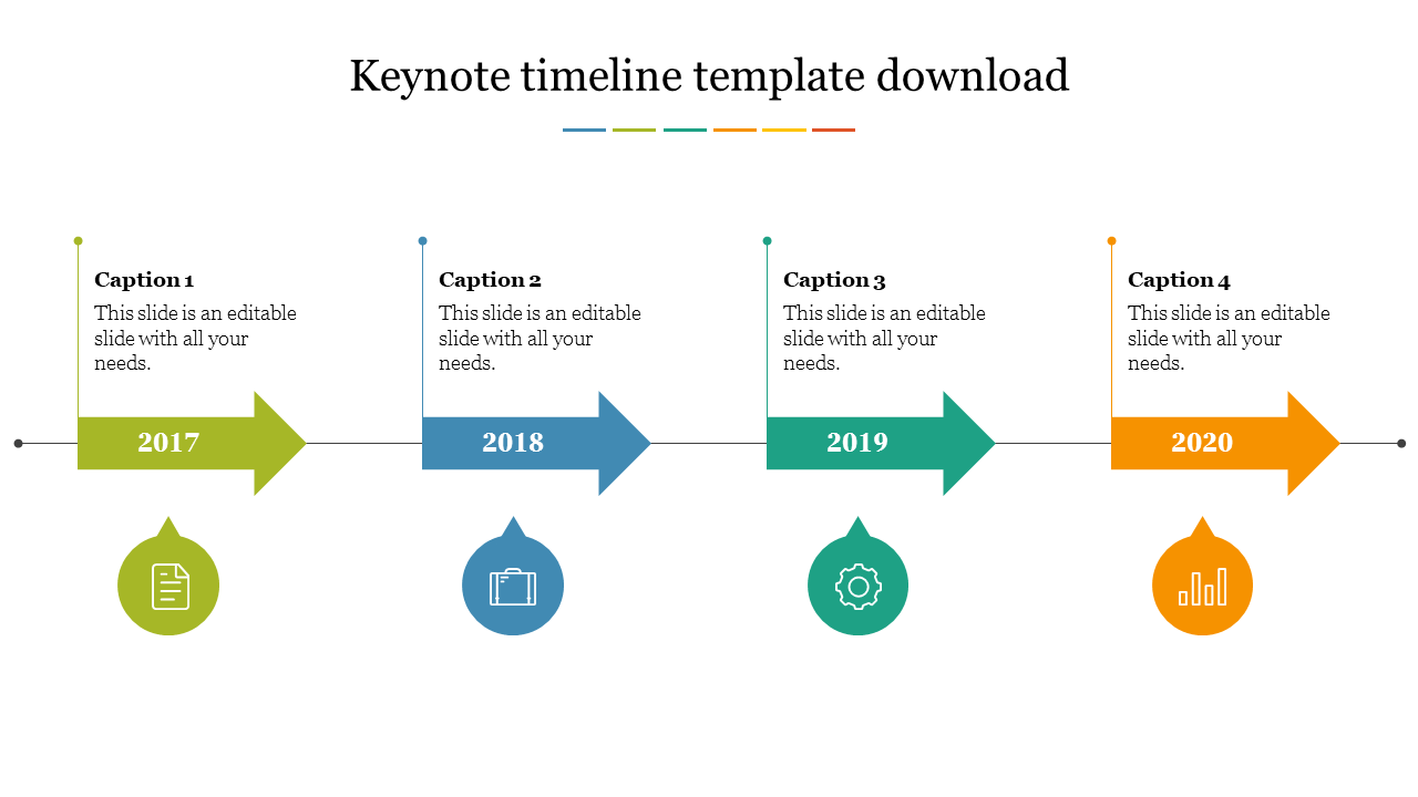 Free - Get our Predesigned Keynote Timeline Template Download